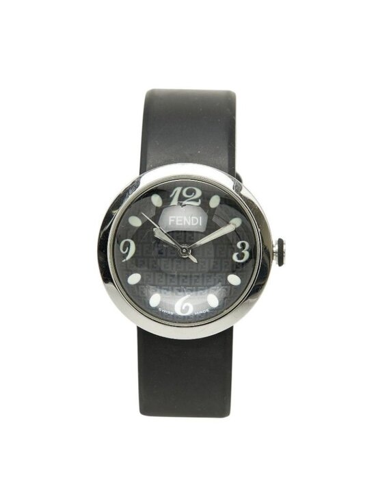 Fendi Busla Watch Black Silver Stainless Steel Rubber main image 5